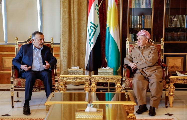 Serok Barzanî li gel şandeke hevpeymaniya Enbarê civiya