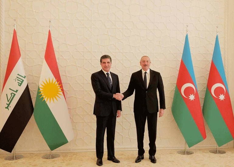 سەردانی بەرێز نێچیرڤان بارزانی سەرۆکی هەرێمی کوردستان بۆ باکوی پایتەختی ئازەربایجان و کۆبوونەوە لەگەڵ بەرێز ئیلهام عەلیێف سەرۆکی ئازەربایجان.