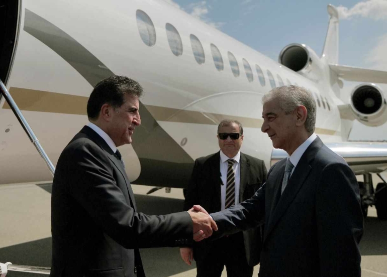 سەردانی بەرێز نێچیرڤان بارزانی سەرۆکی هەرێمی کوردستان بۆ باکوی پایتەختی ئازەربایجان و کۆبوونەوە لەگەڵ بەرێز ئیلهام عەلیێف سەرۆکی ئازەربایجان.