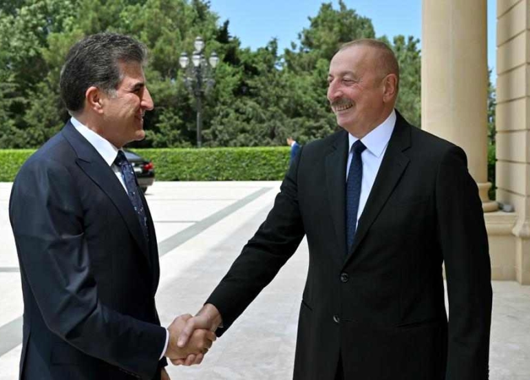 سەردانی بەرێز نێچیرڤان بارزانی سەرۆکی هەرێمی کوردستان بۆ باکوی پایتەختی ئازەربایجان و کۆبوونەوە لەگەڵ بەرێز ئیلهام عەلیێف سەرۆکی ئازەربایجان.