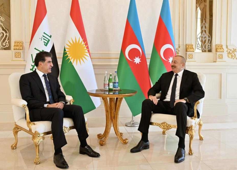 سەردانی بەرێز نێچیرڤان بارزانی سەرۆکی هەرێمی کوردستان بۆ باکوی پایتەختی ئازەربایجان و کۆبوونەوە لەگەڵ بەرێز ئیلهام عەلیێف سەرۆکی ئازەربایجان.