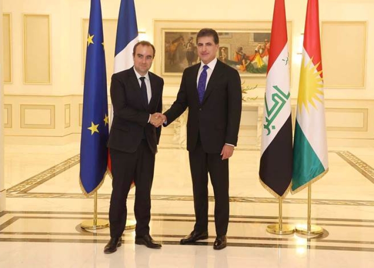 سه‌رۆكی هه‌رێمی كوردستان پێشوازی له‌ وه‌زیری هێزه‌ چه‌كداره‌كانی فه‌ره‌نسا ده‌كات