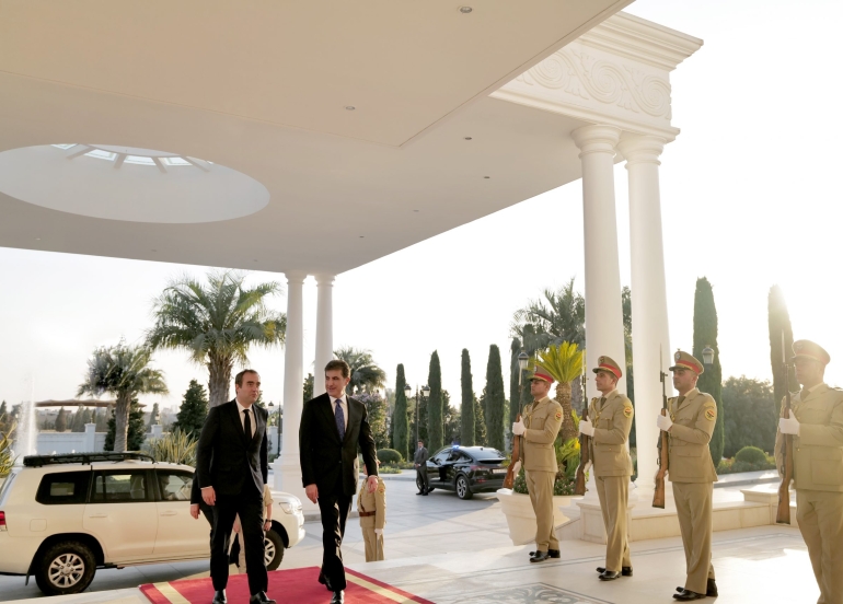 سه‌رۆكی هه‌رێمی كوردستان پێشوازی له‌ وه‌زیری هێزه‌ چه‌كداره‌كانی فه‌ره‌نسا ده‌كات