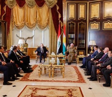 ســەرۆك بارزانی، پێشوازی لە شاندێكی باڵای هاوپەیمانێتیی نیشتیمانیی حەسم كرد