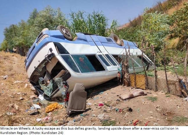 12 Farm Workers Injured in Single-Vehicle Accident in Kurdistan Region's Akre District