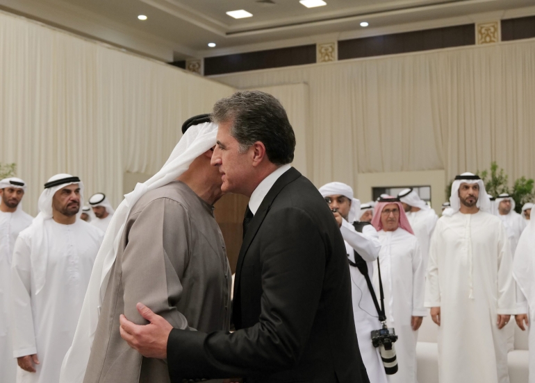 سه‌رۆك نێچيرڤان بارزانى به‌شداريى پرسه‌ى خوالێخۆشبوو شێخ سه‌عيد بن زايد ده‌كات