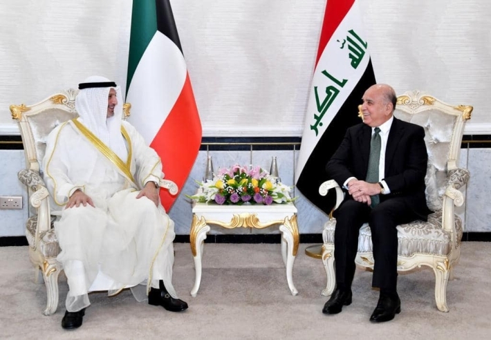 بحثا المسائل الحدودية بين البلدين .. وزير الخارجية العراقي يستقبل نظيره الكويتي في بغداد