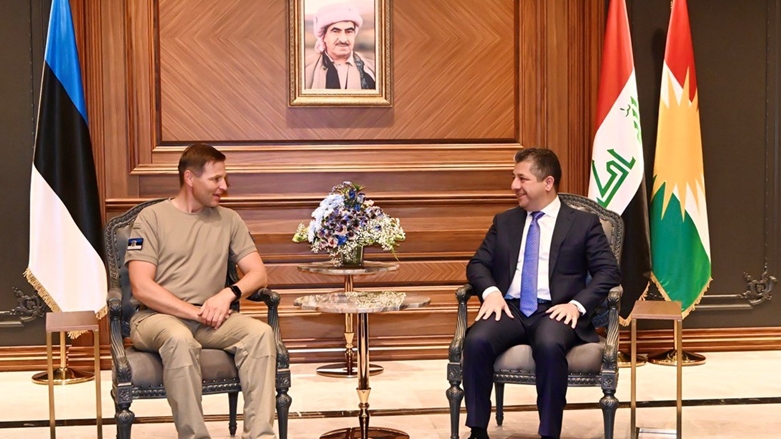 رئيس حكومة إقليم كوردستان يستقبل وزير الدفاع الإستوني