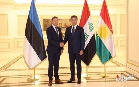 سه‌رۆكى هه‌رێمى كوردستان و وه‌زيرى به‌رگريى ئيستۆنيا كۆبوونه‌وه‌