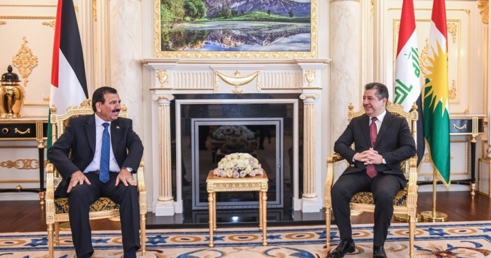 رئيس حكومة إقليم كوردستان يستقبل النائب الأول لرئيس مجلس النواب الأردني