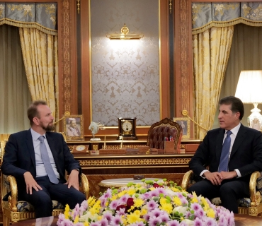 سه‌رۆكى هه‌رێمى كوردستان ماڵئاوايى له‌ باڵيۆزى يه‌كێتيى ئه‌ورووپا ده‌كات