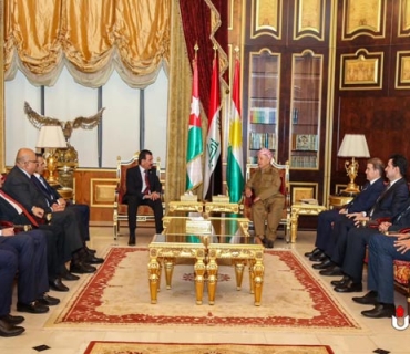 سەرۆك بارزانی پێشوازی لە شاندێكی باڵای پارلەمانی شانشینی ئۆردۆن دەكات