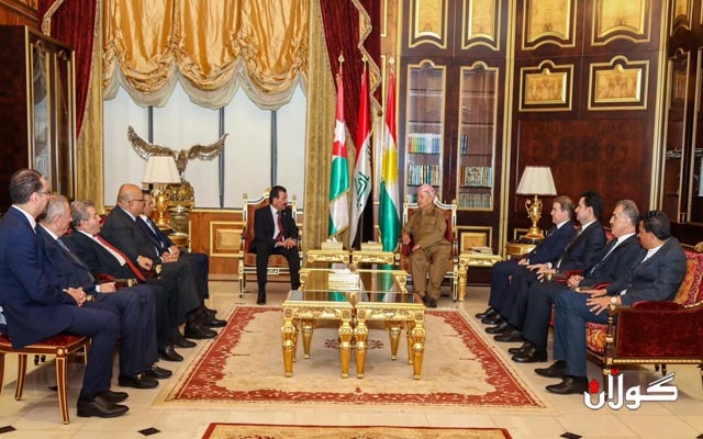 سەرۆك بارزانی پێشوازی لە شاندێكی باڵای پارلەمانی شانشینی ئۆردۆن دەكات