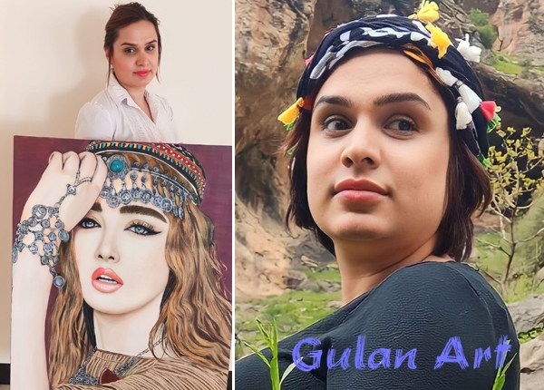 خانمە شێوەكار بەفرین چەلەبیانی: تابلۆكانم گوزارشت لە  لە ژیانی ئافرەتی كورد دەكات