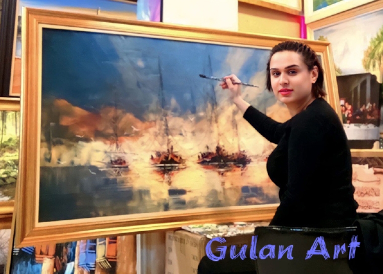 خانمە شێوەكار بەفرین چەلەبیانی: تابلۆكانم گوزارشت لە  لە ژیانی ئافرەتی كورد دەكات