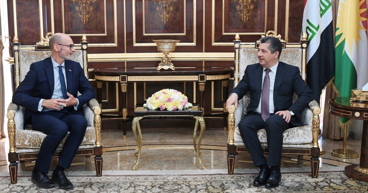 Kurdistan Prime Minister Masrour Barzani Meets New British Ambassador Stephen Hitchen