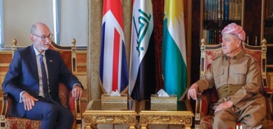 ســەرۆك بارزانی پێشوازی لە باڵیۆزی نوێی بریتانیا لە عێراق دەكات