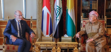 الرئيس بارزاني يستقبل السفير البريطاني الجديد في العراق