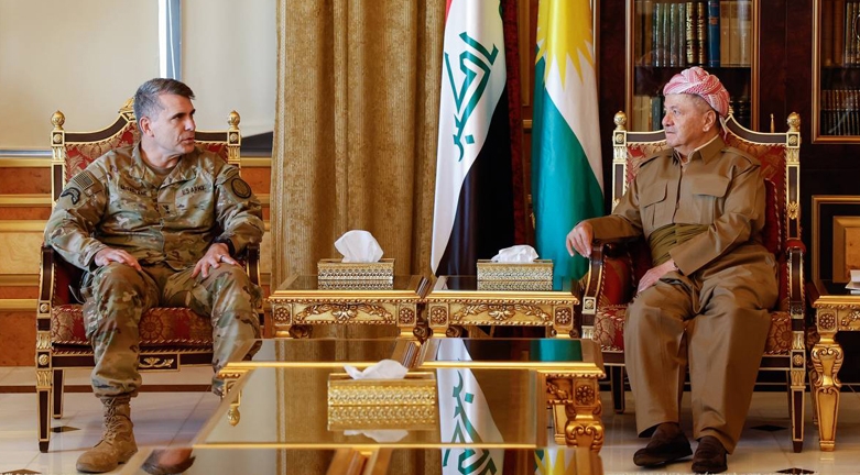 الرئيس بارزاني يستقبل وفدا رفيع المستوى لقوات التحالف في العراق وسوريا