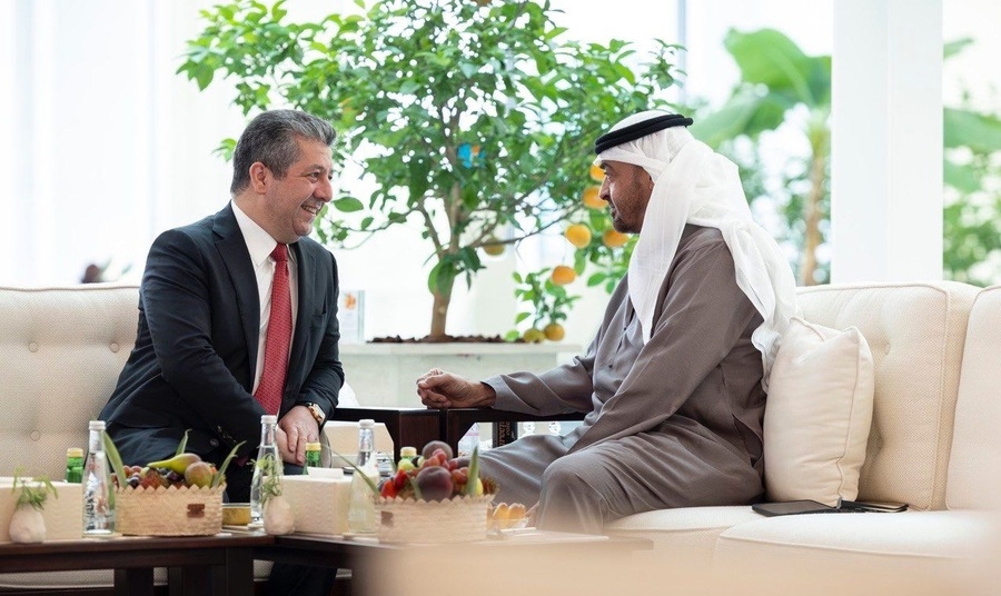 KRG Prime Minister and UAE President Meet in Abu Dhabi