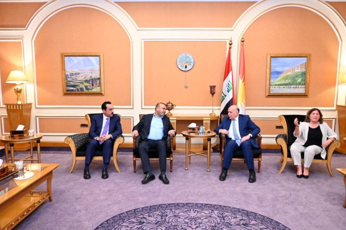 محافظ أربيل يستقبل وفداً رفيعاً من الحكومة الاتحادية