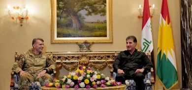 President Nechirvan Barzani receives a high-level military delegation of the Coalition Forces