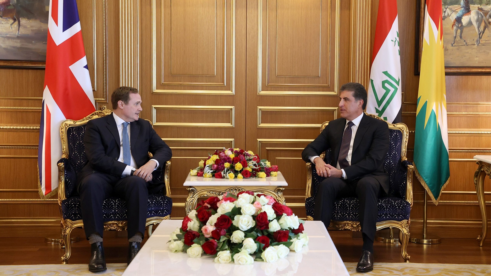 رئيس إقليم كوردستان يستقبل وزير الدولة البريطاني للشؤون الأمنية