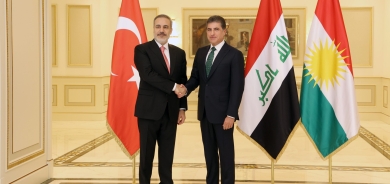 نێچيرڤان بارزانى، سه‌رۆكى هه‌رێمى ‏كوردستان پێشوازى له‌ به‌ڕێز هاكان فيدان، وه‌زيرى ده‌ره‌وه‌ى توركيا كرد.‏