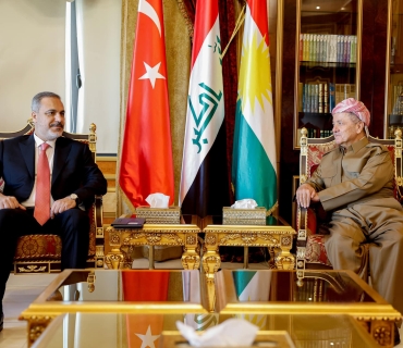 سەرۆک بارزانی پێشوازی لە وەزیری دەرەوەی تورکیا دەکات