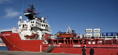 Keştiya Ocean Viking li Derya Spî 438 koçber rizgar kirine