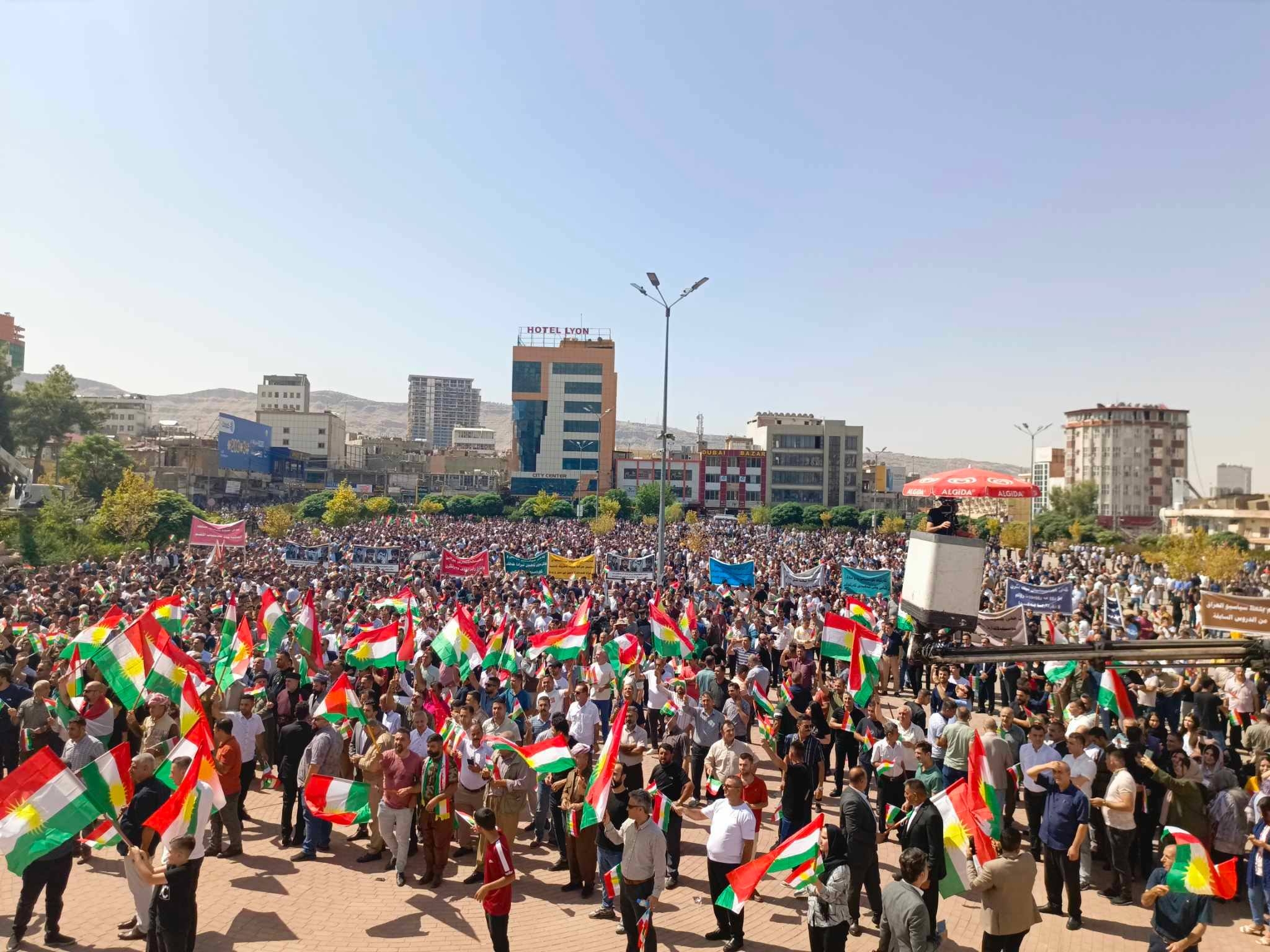 Mass Demonstration in Duhok Demands Justice for Slain Protesters and Kurdistan Region's Fair Share of Budget
