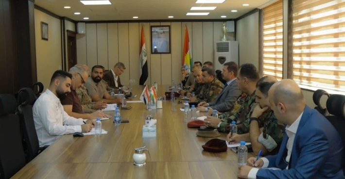 البيشمركة تبحث مع وفد أمريكي آلية العمل بشكل الكتروني لإدارة شؤون الوزارة