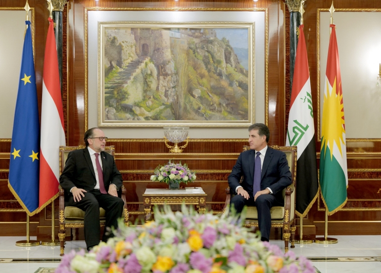 سه‌رۆك نێچيرڤان بارزانى له‌گه‌ڵ وه‌زيرى ده‌ره‌وه‌ى نه‌مسا كۆبووه‌وه‌‏