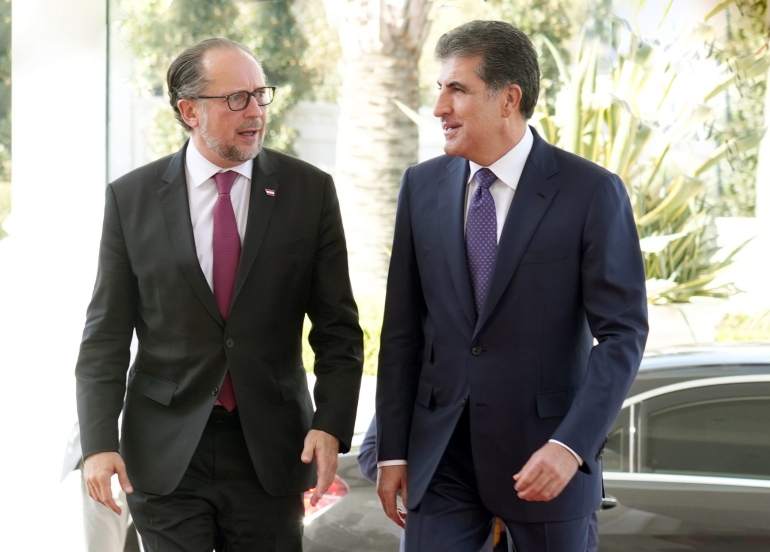 سه‌رۆك نێچيرڤان بارزانى له‌گه‌ڵ وه‌زيرى ده‌ره‌وه‌ى نه‌مسا كۆبووه‌وه‌‏