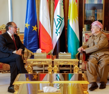 سەرۆک بارزانی پێشوازی لە وەزیری دەرەوەی نەمسا و شاندی یاوەری دەکات