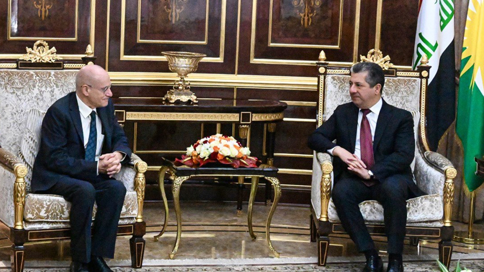 رئيس حكومة إقليم كوردستان يستقبل مدير الشرق الأوسط وآسيا لجمعية سانت إيجيديو