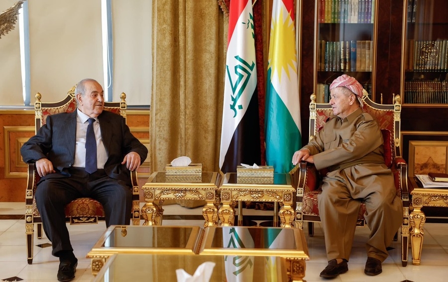 Serok Barzanî û Eyad Elawî    civiyan