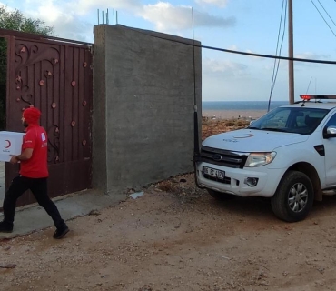 ناردنی هاوکاری مرۆیی لەلایەن مانگی سووری تورکیاوە بۆ لیبیا