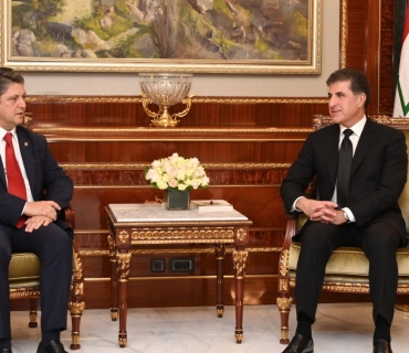 سه‌رۆك نێچيرڤان بارزانى له‌گه‌ڵ شاندێكى ڕۆمانى كۆبووه‌وه‌