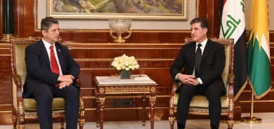 سه‌رۆك نێچيرڤان بارزانى له‌گه‌ڵ شاندێكى ڕۆمانى كۆبووه‌وه‌