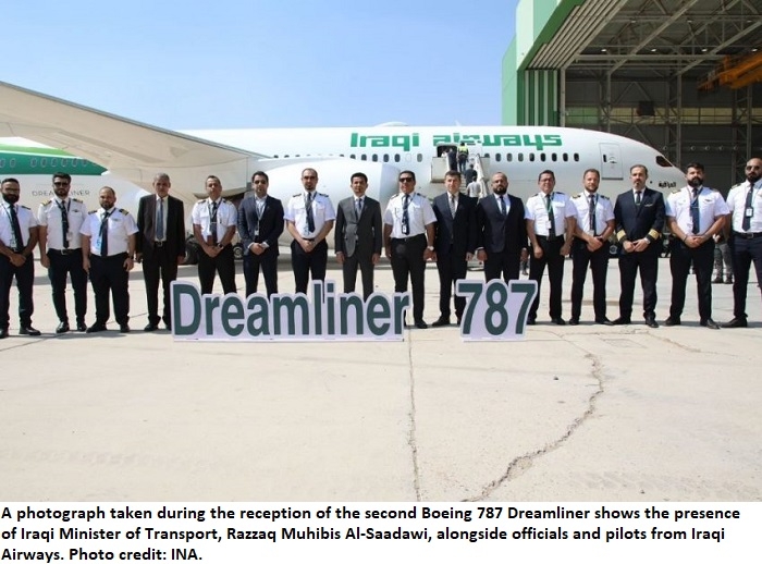 Iraqi Airways Expands Fleet with Arrival of Second Boeing 787 Dreamliner