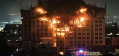 حريق ضخم يلتهم مديرية أمن الإسماعيلية في مصر