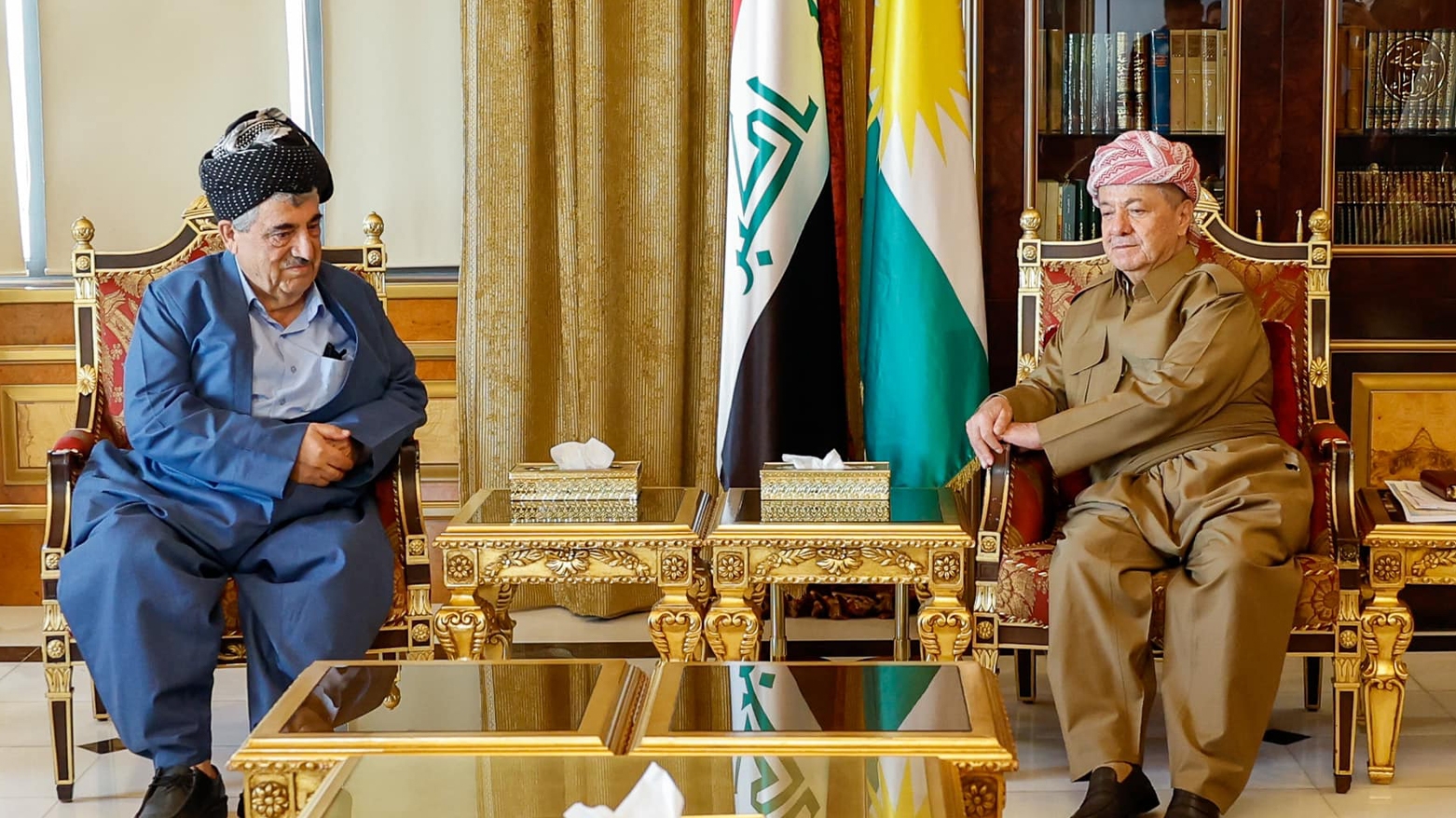 Serok Barzanî û Mihemed Hacî Mehmûd rewşa Herêma Kurdistanê û Iraqê gotûbêj dikin