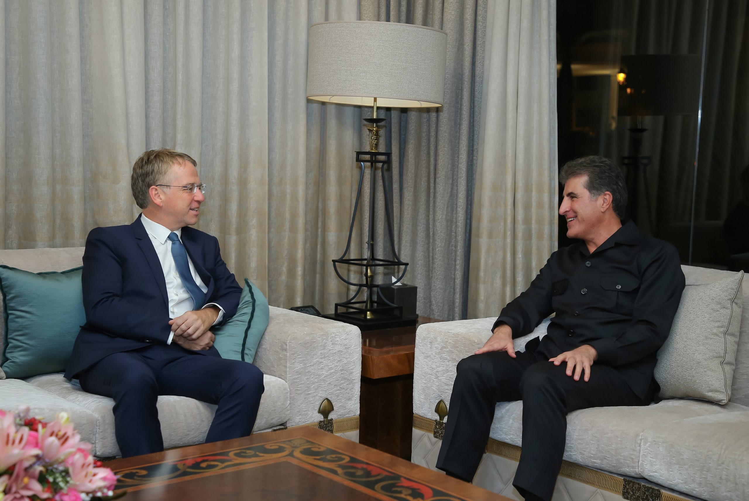 President Nechirvan Barzani receives President Emmanuel Macron’s North Africa and Middle East Advisor