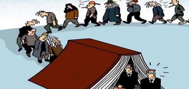 كاریكاتێر: ئەم کاریکاتێرە باس لە گرنگی و ڕۆشنبیریی كتێبخوێندنەوە دەكات