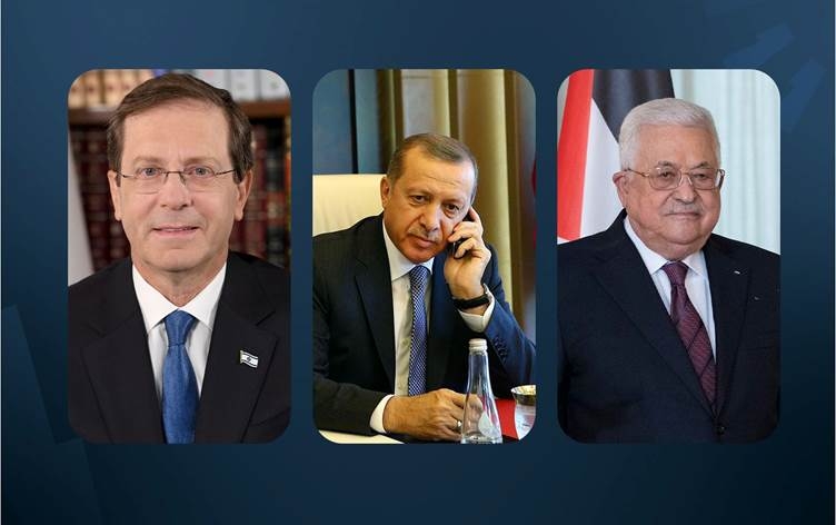 Erdogan bi Serokê Filistînê û Serokkomarê Îsraîlê re geşedanên dawî gotûbêj kirin