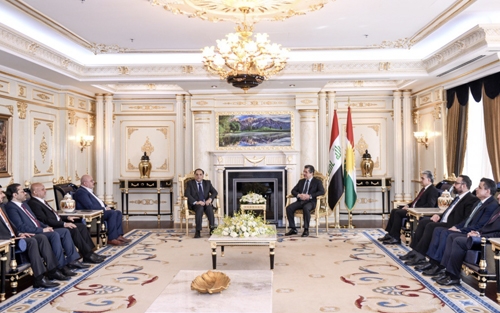 مەسرور بارزانی پێشوازیی لە ژمارەیەک له‌ ڕاوێژکارانى سەرۆکایەتیی ئەنجوومەنی وەزیرانی عێراق کرد