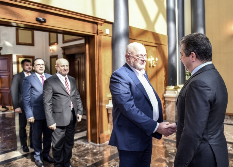 مەسرور بارزانی پێشوازیی لە ژمارەیەک له‌ ڕاوێژکارانى سەرۆکایەتیی ئەنجوومەنی وەزیرانی عێراق کرد