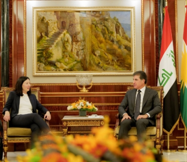 سەرۆك نێچیرڤان بارزانی لەگەڵ شاندێكی ئەمەریكی كۆبووه‌وه‌