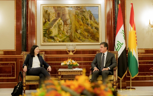 سەرۆك نێچیرڤان بارزانی لەگەڵ شاندێكی ئەمەریكی كۆبووه‌وه‌